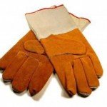 Guantes industriales para ser desechados