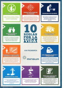 Reglas por la Vida de Minsur en su unidad Pucamarca