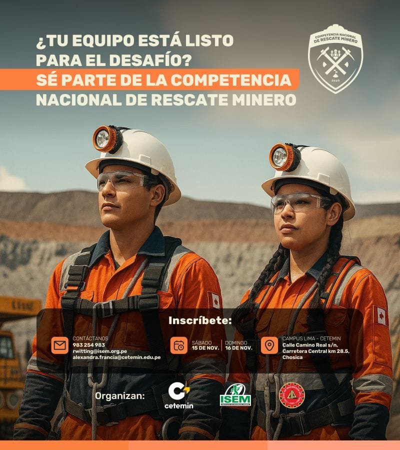 Empresas líderes confirman su participación en Competencia Nacional de Rescate Minero 2025