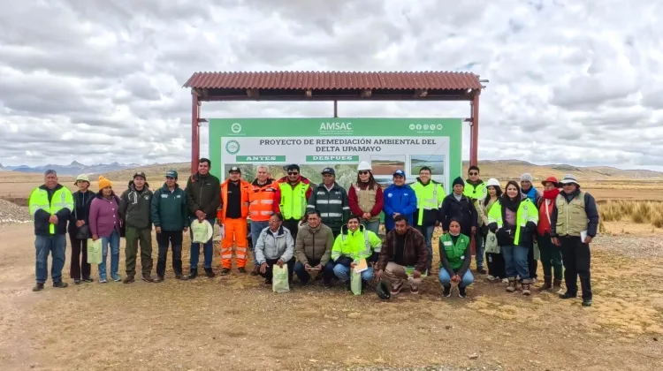 Comité de gestión ambiental verifica avances del proyecto de remediación en Chinchaycocha